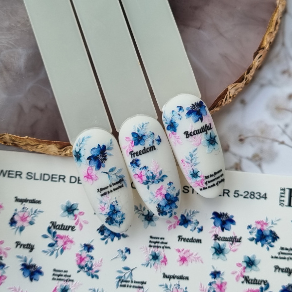 Слайдер-дизайн Pretty Flowers из каталога Цветные на любой фон в интернет-магазине BPW.style