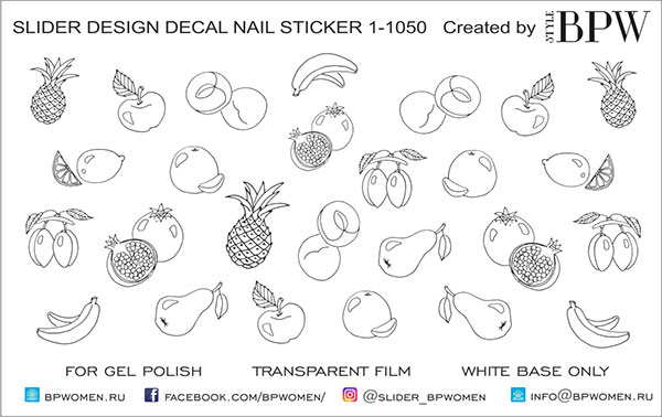 Слайдер-дизайн Фрукты из каталога Цветные на светлый фон в интернет-магазине BPW.style