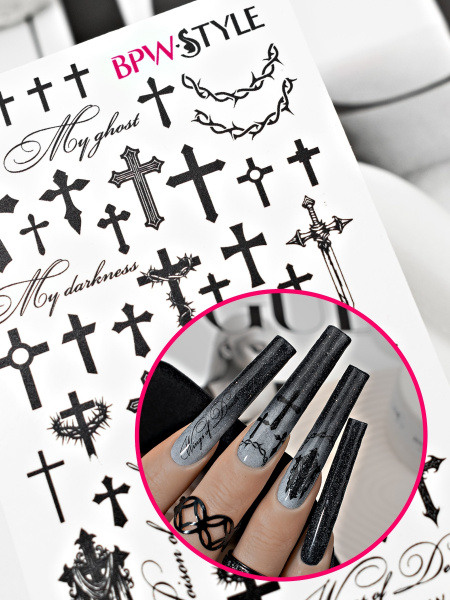 Слайдер-дизайн Кресты Ангелы castle core из каталога Цветные на любой фон в интернет-магазине BPW.style