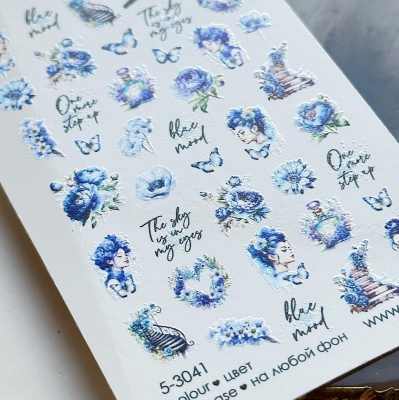 Слайдер-дизайн Blue mood из каталога Цветные на любой фон, в интернет-магазине BPW.style