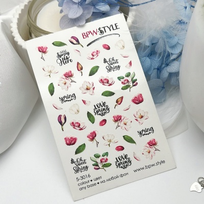 Слайдер-дизайн Spring is here из каталога Цветные на любой фон, в интернет-магазине BPW.style