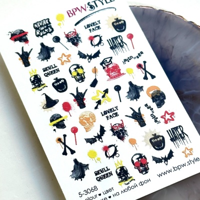 Слайдер-дизайн Scull queen из каталога Цветные на любой фон, в интернет-магазине BPW.style