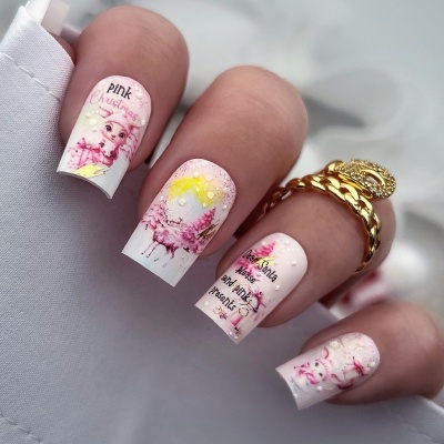 Слайдер-дизайн SPARKLE Pink Santa из каталога Слайдеры SPARKLE, в интернет-магазине BPW.style