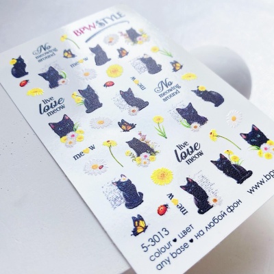 Слайдер-дизайн Meow из каталога Цветные на любой фон, в интернет-магазине BPW.style