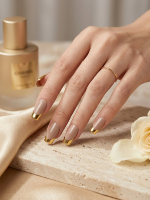 Пленка маникюр Золотой френч 2 из каталога Пленка AMOREnails, в интернет-магазине BPW.style