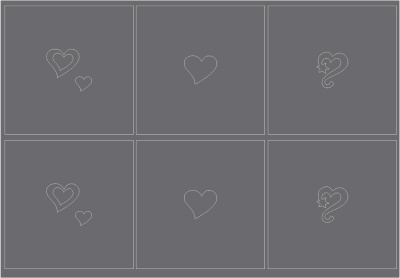 Трафареты для аэрографии Сердечки из каталога Для аэрографии, в интернет-магазине BPW.style