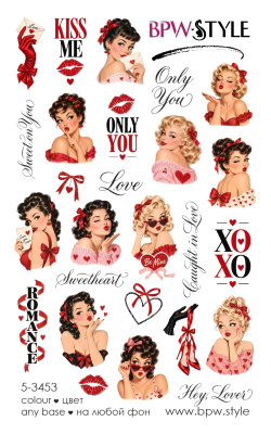 Слайдер-дизайн Пин Ап Девушки из каталога Цветные на любой фон, в интернет-магазине BPW.style