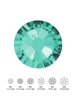 Стразы стеклянные MIX AQUAMARINE (голубой) №3 №4 №6 150 шт из каталога Стразы, в интернет-магазине BPW.style