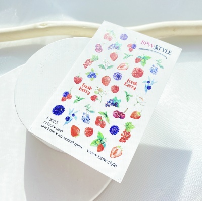 Слайдер-дизайн Fresh berry из каталога Цветные на любой фон, в интернет-магазине BPW.style